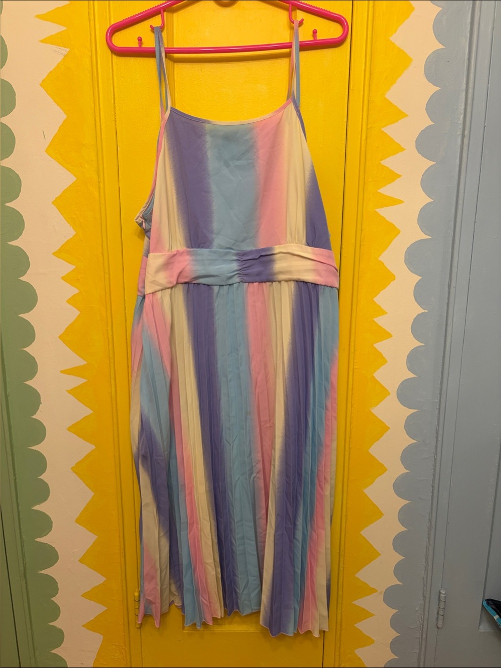 Pastel Rainbow Striped Sundress